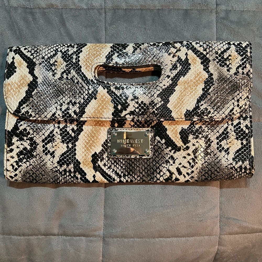 Snake Print Clutch